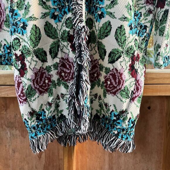Anthropologie AldoMartins Floral Intarsia Cardigan Size XS. NEW - Picture 5 of 12